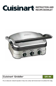 Bruksanvisning Cuisinart GR-4NP1 Smörgåsgrill