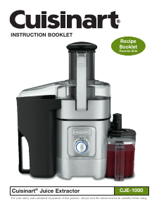 Bruksanvisning Cuisinart CJE-1000P1 Juicepress