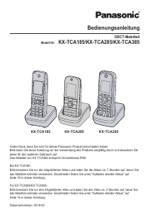 Bedienungsanleitung Panasonic KX-TCA385 Schnurlose telefon