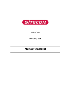 Mode d’emploi Sitecom VP-004 VoiceCam Webcam