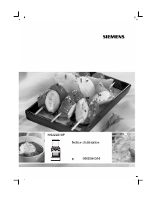 Mode d’emploi Siemens HG322210P Cuisinière