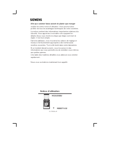 Mode d’emploi Siemens HG342500U Cuisinière