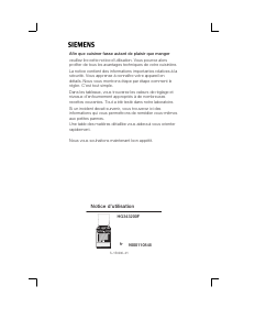 Mode d’emploi Siemens HG343200F Cuisinière