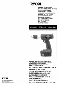 Manuale Ryobi CBD-962 Trapano avvitatore