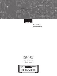 Mode d’emploi Rotel RSX-1057 Récepteur