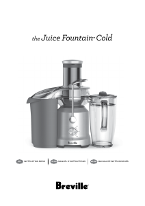 Bruksanvisning Breville BJE430SILUSC The Juice Fountain Cold Juicepress