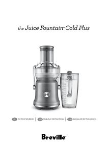 Bruksanvisning Breville BJE530BSS1BUS1 The Juice Fountain Cold Plus Juicepress