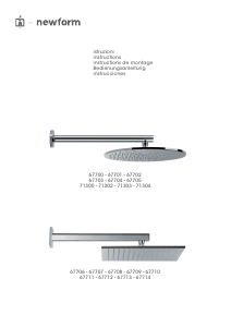 Manuale Newform 67713 Soffione doccia