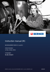 Manual Berner BHD-8-1 Rotary Hammer