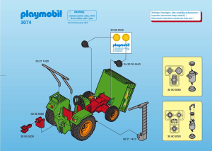 Handleiding Playmobil set 3074 Farm Traktor met Laadbak