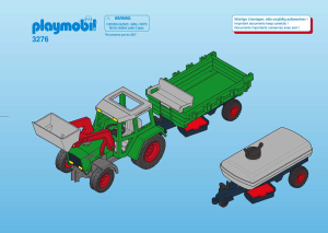 Handleiding Playmobil set 3276 Farm Traktor met wagens