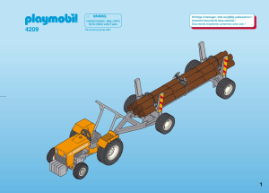 Handleiding Playmobil set 4209 Farm Tractor met boomstammen