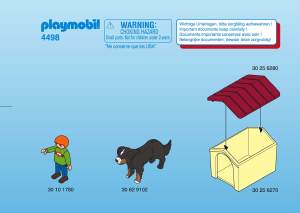 Manuale Playmobil set 4498 Farm Cane con cuccioli