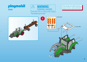 Handleiding Playmobil set 5048 Farm Tractor met houttransport