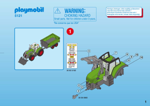 Manuale Playmobil set 5121 Farm Trattore con rimorchio