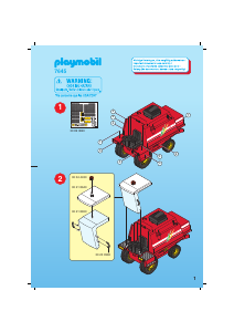 Handleiding Playmobil set 7645 Farm Maaidorser