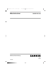Bedienungsanleitung Zanker KES 2042 Trockner