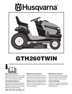 Manual de uso Husqvarna GTH26TWIN Cortacésped