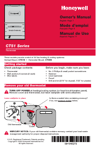 Manual Honeywell CT51N Thermostat