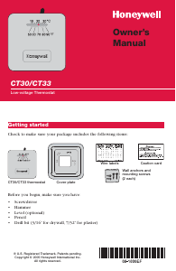 Mode d’emploi Honeywell CT30 Thermostat