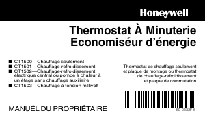 Mode d’emploi Honeywell CT1500 Thermostat