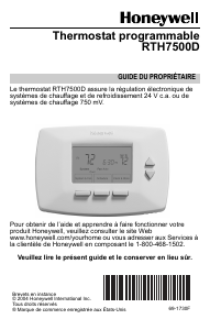 Mode d’emploi Honeywell RTH7500D Thermostat