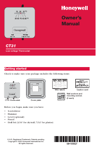 Manual Honeywell CT31 Thermostat