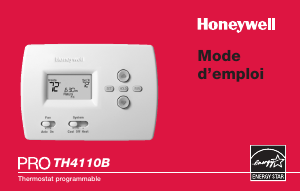 Mode d’emploi Honeywell TH4110B Thermostat