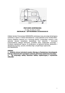 Instrukcja Niewiadow N126n Przyczepa kempingowa