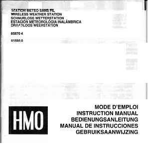 Mode d’emploi HMO 85870 4 Station météo