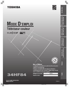 Mode d’emploi Toshiba 34HF84 Téléviseur