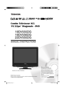 Mode d’emploi Toshiba 22DV555DG Téléviseur LCD