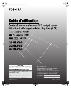 Mode d’emploi Toshiba 26HLV66 Téléviseur LCD