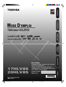 Mode d’emploi Toshiba 20HLV85 Téléviseur LCD