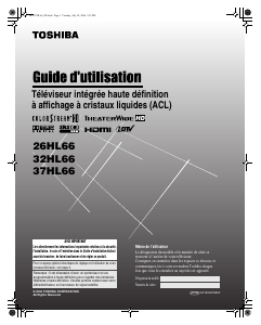 Mode d’emploi Toshiba 26HL66 Téléviseur LCD