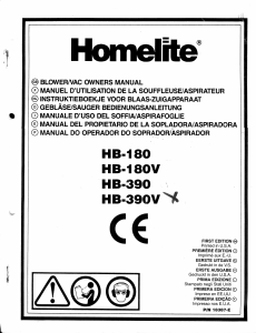 Manual de uso Homelite HB-390 Soplador de hojas