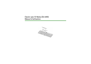 Mode d’emploi Nokia SU-8W Clavier