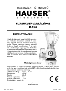 Használati útmutató Hauser B-503C Turmixgép