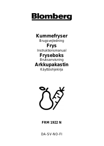 Bruksanvisning Blomberg FRM 1922 N Frys