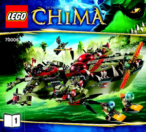 Brugsanvisning Lego set 70006 Chima Craggers kommandobåd
