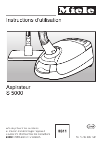 Mode d’emploi Miele S 5000 Aspirateur