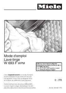 Mode d’emploi Miele W 693 F WPM Lave-linge