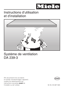 Mode d’emploi Miele DA 239-3 Hotte aspirante
