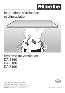 Mode d’emploi Miele DA 3180 Hotte aspirante