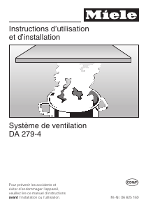 Mode d’emploi Miele DA 279-4 Hotte aspirante