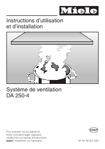 Mode d’emploi Miele DA 250-4 Hotte aspirante