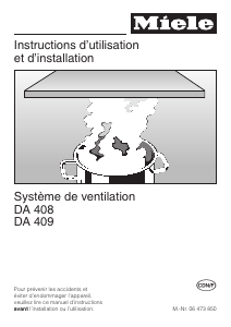 Mode d’emploi Miele DA 409 Hotte aspirante