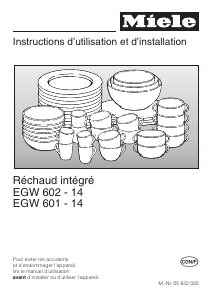 Mode d’emploi Miele EGW 602-14 Tiroir chauffant