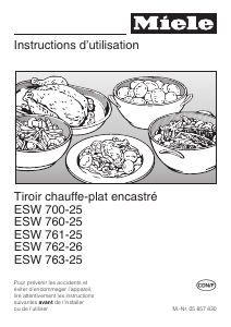 Mode d’emploi Miele ESW 760-25 Tiroir chauffant