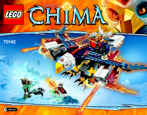 Mode d’emploi Lego set 70142 Chima Le Planeur Aigle De Feu D'eris